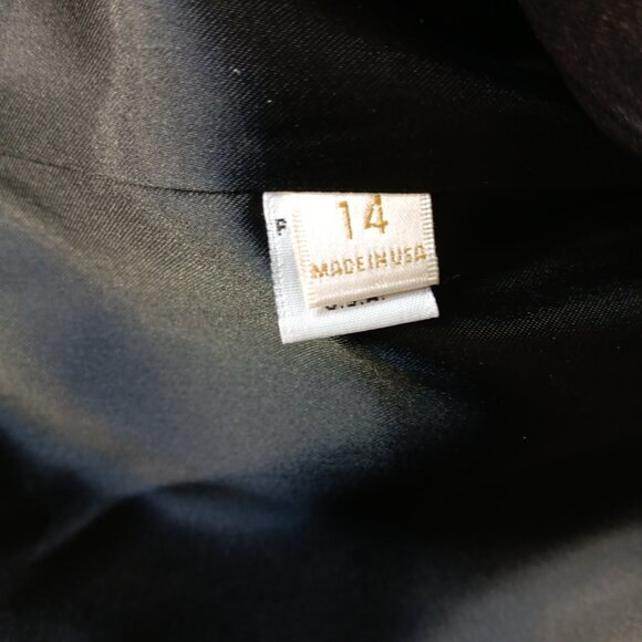 Vintage Fleurette Italian Cashmere Wool Blend Peacoat Large Buttons Lined Winter - Picture 8 of 9